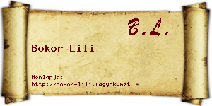 Bokor Lili névjegykártya